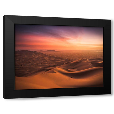 An End And A Beginning Black Modern Wood Framed Art Print by Wonisch, Andreas