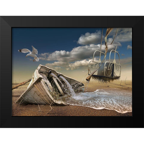 ... Black Modern Wood Framed Art Print by Penchev, Radoslav