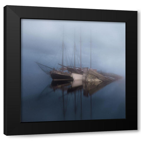 Pirates Black Modern Wood Framed Art Print with Double Matting by Dadic, Bernardo