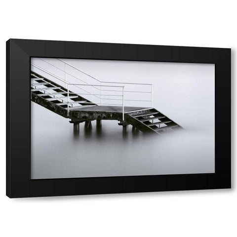 Downstairs Black Modern Wood Framed Art Print with Double Matting by Barandiaran, Inigo