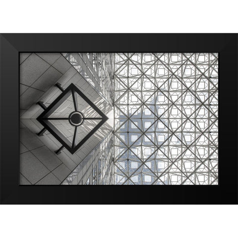 Symmetric Sky Black Modern Wood Framed Art Print by Guyot, Michel