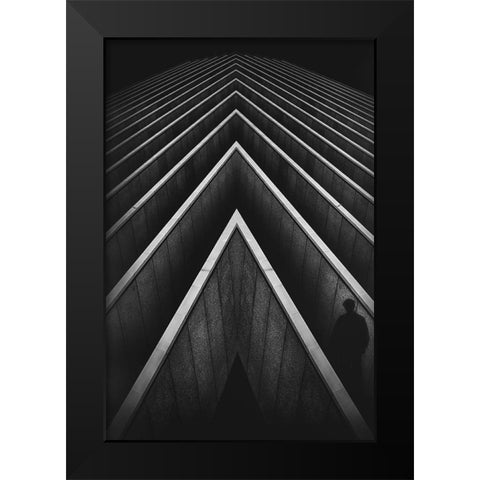Los Laberintos De La Memoria Black Modern Wood Framed Art Print by Labagnara, Roxana