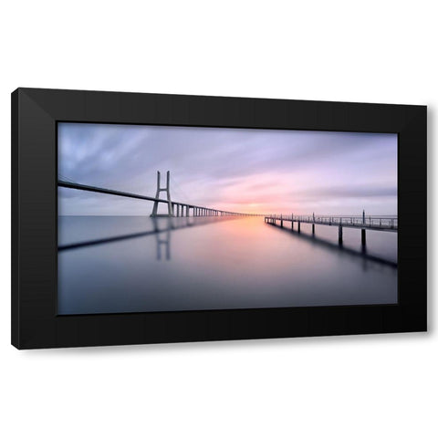 Vasco De Gama Black Modern Wood Framed Art Print by M. Garcia, Jesus