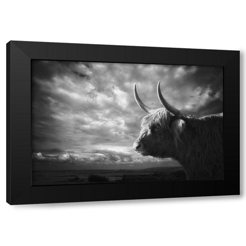 The Highlands Black Modern Wood Framed Art Print with Double Matting by Droste, Holger