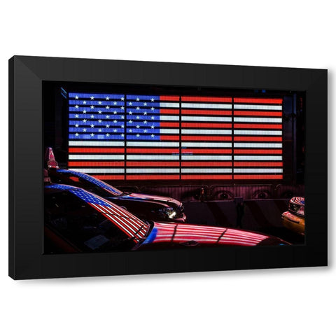 America Is Watching You Black Modern Wood Framed Art Print with Double Matting by Loire, Herve