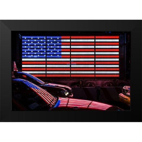 America Is Watching You Black Modern Wood Framed Art Print by Loire, Herve