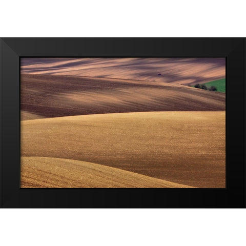 Spring Work Black Modern Wood Framed Art Print by Kruk, Przemyslaw