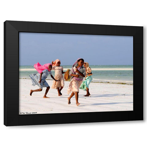 Z1 Black Modern Wood Framed Art Print with Double Matting by Taln