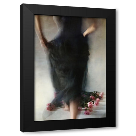 Four Dozen Roses Ll Black Modern Wood Framed Art Print by Miriana
