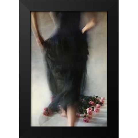 Four Dozen Roses Ll Black Modern Wood Framed Art Print by Miriana
