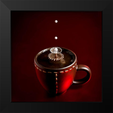 Boom Boom Black Modern Wood Framed Art Print by Kiciak, Christophe