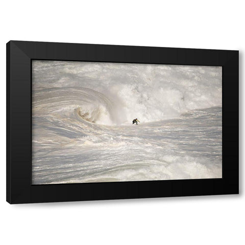 Nazarac North Canyon Black Modern Wood Framed Art Print with Double Matting by Caria, Rui