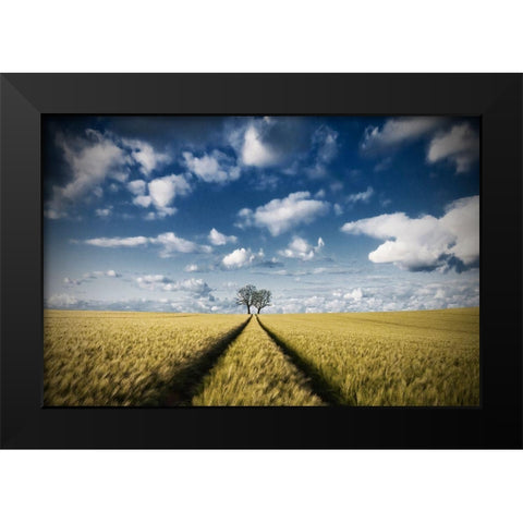 Trace A Trees 2 Black Modern Wood Framed Art Print by Meyerdierks, Carsten