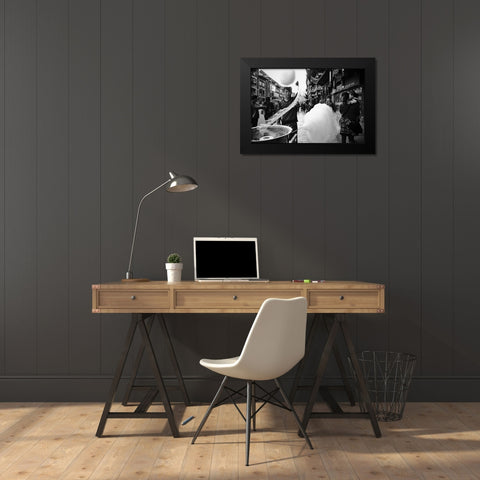Shanghai,China.2013. Black Modern Wood Framed Art Print by Nakada, Hiroyuki