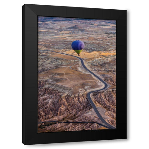 Follow The Path Black Modern Wood Framed Art Print with Double Matting by Song, Gunarto