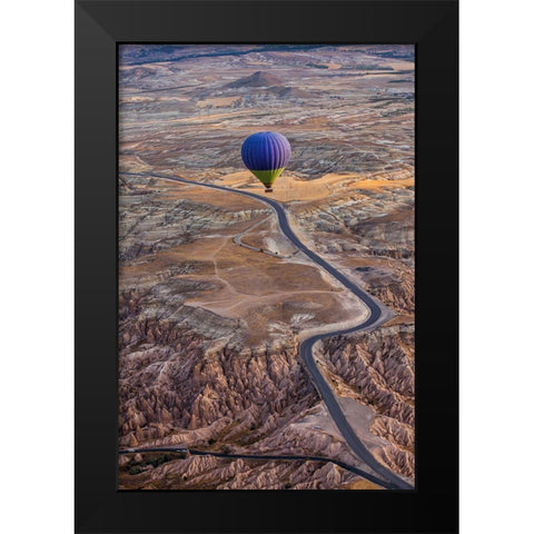 Follow The Path Black Modern Wood Framed Art Print by Song, Gunarto