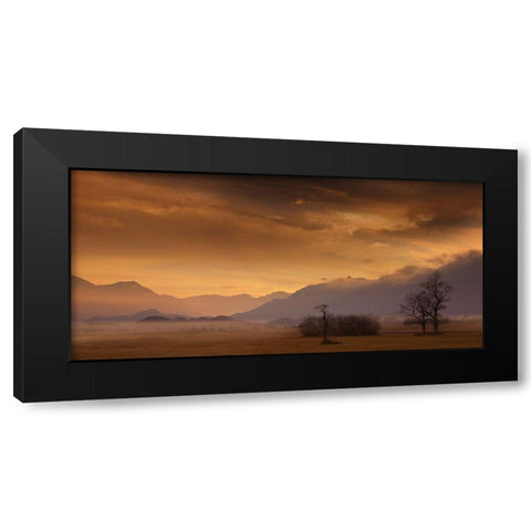 Late October Late Afternoon Black Modern Wood Framed Art Print by Maier, Norbert