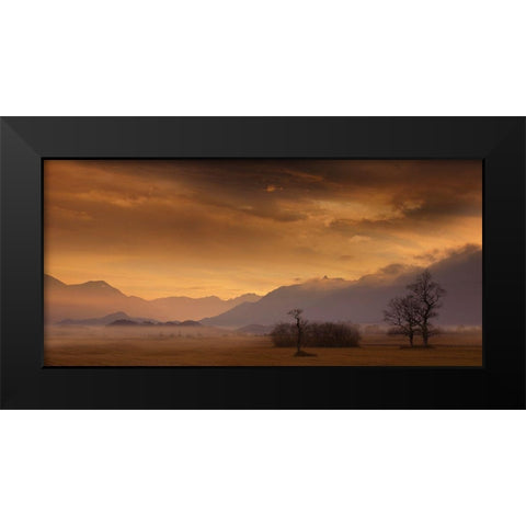 Late October Late Afternoon Black Modern Wood Framed Art Print by Maier, Norbert