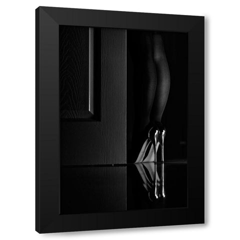 Next Door Black Modern Wood Framed Art Print with Double Matting by Schottstaedt, Erik