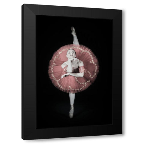 On Pointe Black Modern Wood Framed Art Print by Hewson, Darlene