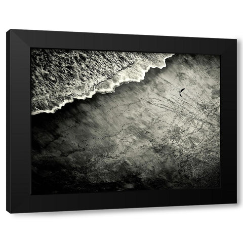 They Are Watching Black Modern Wood Framed Art Print by Momanu, Mirela