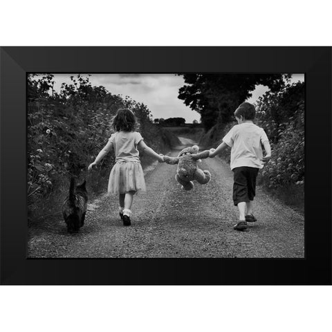 Big Adventure Black Modern Wood Framed Art Print by Gibney, Paul