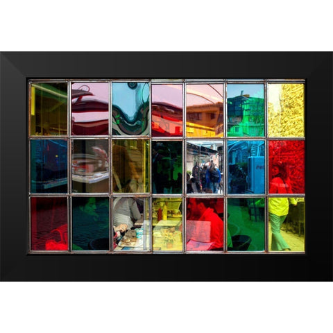 Untitled Black Modern Wood Framed Art Print by Ozturk, Nurten