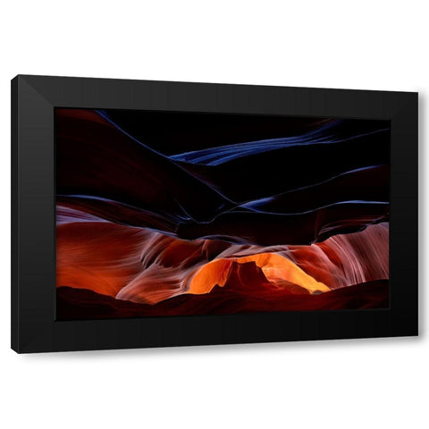 Fantastic Scenery Of Antelope Canyon Black Modern Wood Framed Art Print with Double Matting by Shcherbina, Valeriy