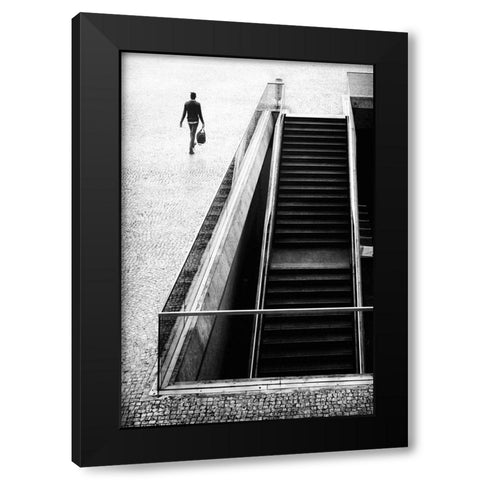 Ill Be Long Gone Black Modern Wood Framed Art Print with Double Matting by Mexia, Laura