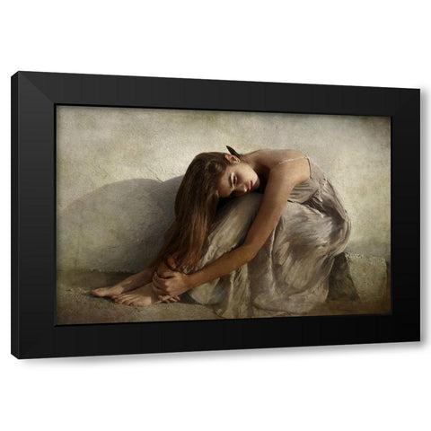 Saudade Black Modern Wood Framed Art Print with Double Matting by Mest, Olga