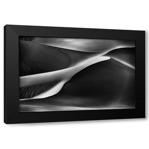 Curvatures Black Modern Wood Framed Art Print with Double Matting by Al Adwan, Rami