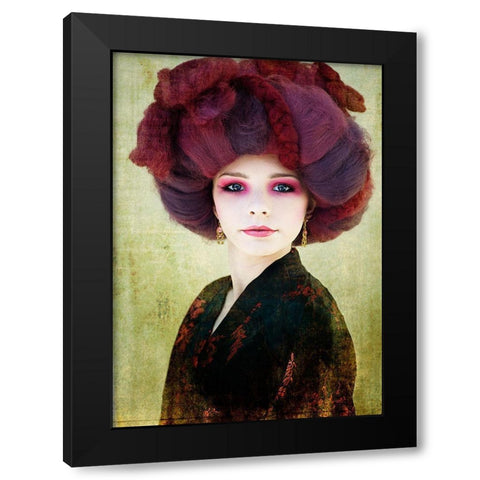 Redhead Black Modern Wood Framed Art Print with Double Matting by Kenp