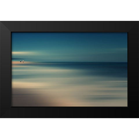 Not The End Of The World Black Modern Wood Framed Art Print by Shin, Cie