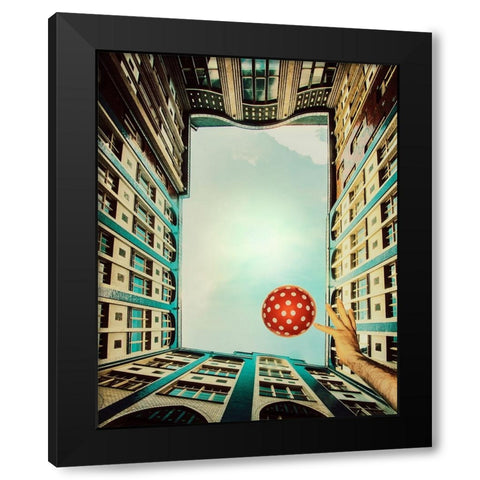 Play It! Black Modern Wood Framed Art Print by ambra