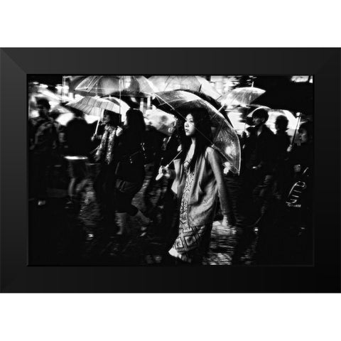 Untitled Black Modern Wood Framed Art Print by Suzuki, Tatsuo
