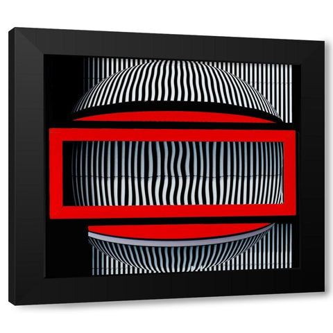 Red Frame With Attitude Black Modern Wood Framed Art Print with Double Matting by Pearson, Wayne