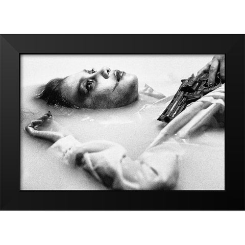 Contemplate Black Modern Wood Framed Art Print by Holloway, Sue