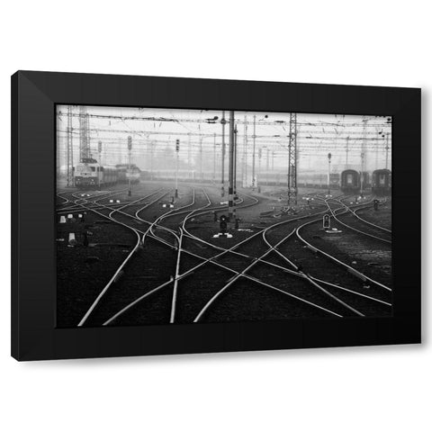 Im A November Passenger Black Modern Wood Framed Art Print with Double Matting by Gabor, Nicoleta