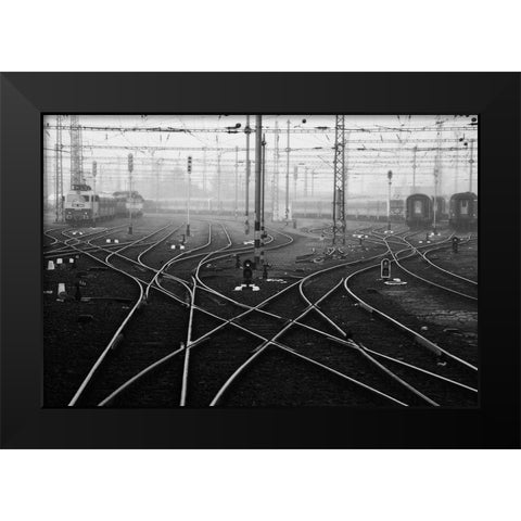 Im A November Passenger Black Modern Wood Framed Art Print by Gabor, Nicoleta