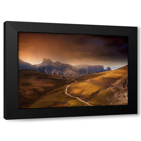 Rosszaehne Black Modern Wood Framed Art Print by Schumacher, Nicolas