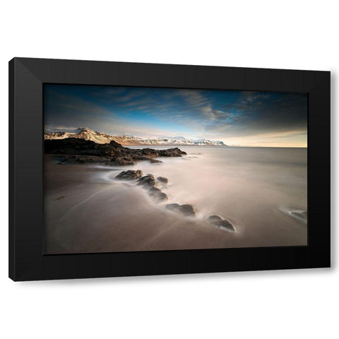 ... Tides Black Modern Wood Framed Art Print by Hoffmann, Raymond