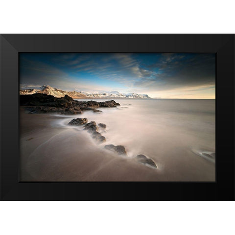 ... Tides Black Modern Wood Framed Art Print by Hoffmann, Raymond