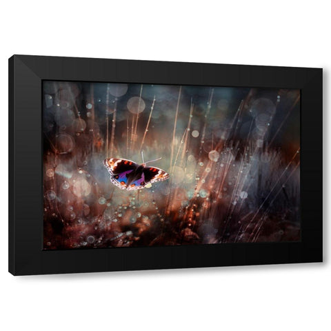 Traped Black Modern Wood Framed Art Print by Juniawan, Rooswandy