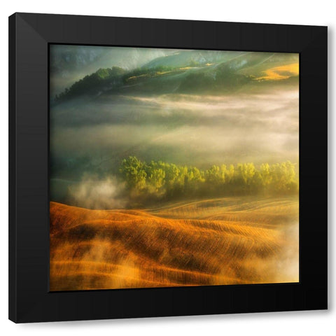 Mist... Black Modern Wood Framed Art Print with Double Matting by Browko, Krzysztof