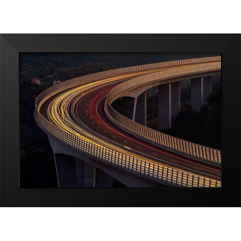 Viadukt A?Rni Kal Black Modern Wood Framed Art Print by Ivancic, Jaka