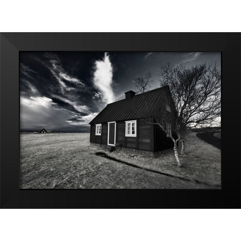 Old Black Modern Wood Framed Art Print by Ingibergsson, Bragi