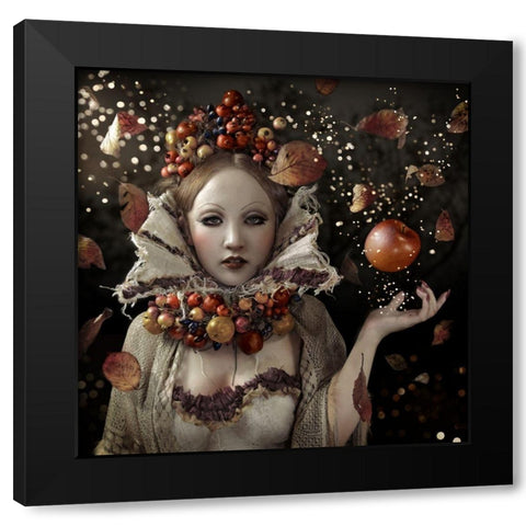 Magic Of The Season Black Modern Wood Framed Art Print with Double Matting by Murakami, Kiyo