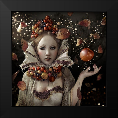 Magic Of The Season Black Modern Wood Framed Art Print by Murakami, Kiyo