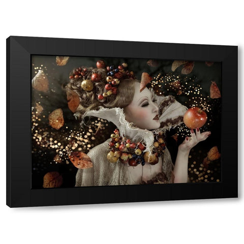 Magic Of The Season Black Modern Wood Framed Art Print with Double Matting by Murakami, Kiyo