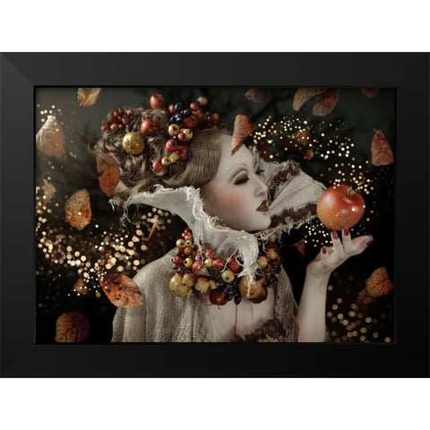 Magic Of The Season Black Modern Wood Framed Art Print by Murakami, Kiyo